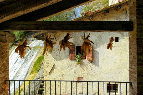 Dachboden Einer Wassermühle Refontolo Treviso Italien — Stockfoto