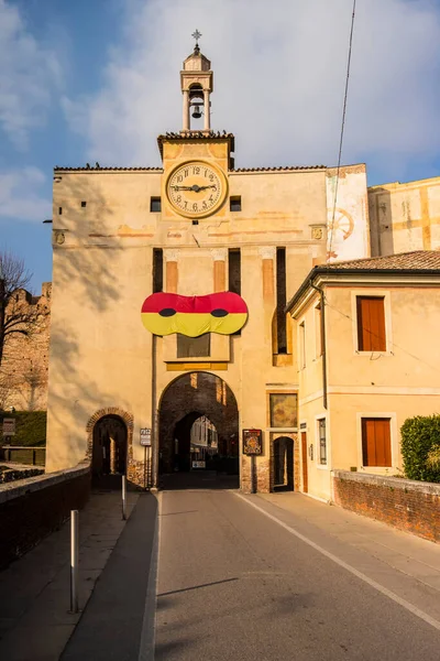 Ingang Vanaf Porta Padova Het Middeleeuwse Dorpje Cittadella Provincie Padua — Stockfoto