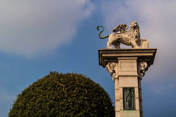 Colonne Avec Statue Lion Vénitien — Photo