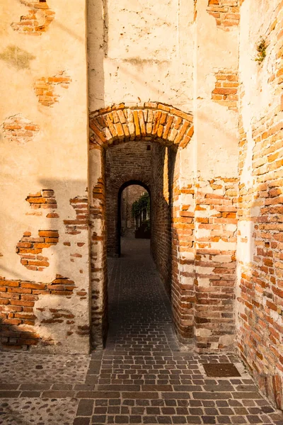 Mura Medievali Del Borgo Cittadella Provincia Padova Veneto — Foto Stock