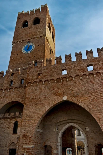 Middeleeuwse Toren Met Klok Van Noale Venetië Italië — Stockfoto