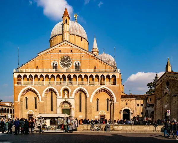 Padua 'daki Aziz Anthony Katedrali' nin manzarası. 25 Mart 2018 Padua, Veneto - İtalya