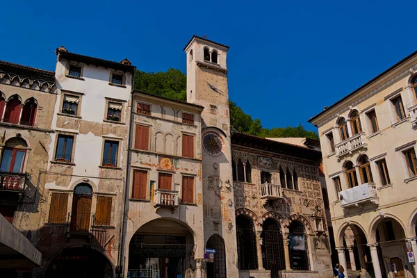 Vue Village Serravalle Vittorio Veneto Avril 2017 Vittorio Veneto Trévise — Photo