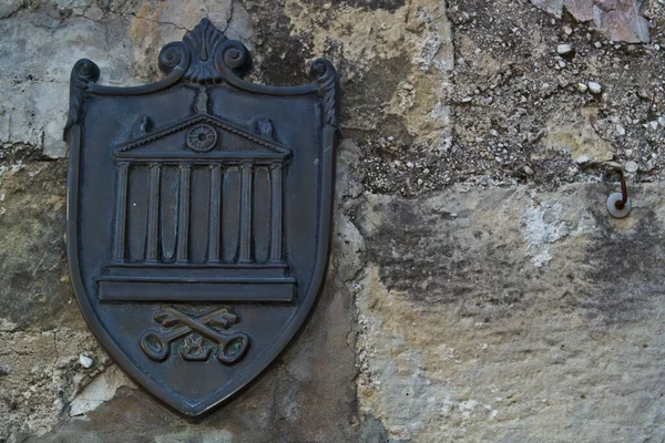 Wappen Von Schloss Serravalle Vittorio Veneto Italien — Stockfoto