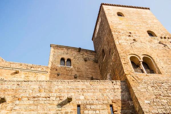 Vista Una Torre Medieval Del Castillo Este Provincia Padua Véneto — Foto de Stock