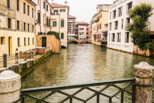 Widok Mostu Uniwersyteckiego Treviso Listopada 2017 Treviso Wenecja Euganejska Włochy — Zdjęcie stockowe