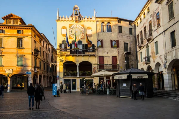 Alter Palast Mit Uhr Der Stadt Bassano Del Grappa Dezember — Stockfoto