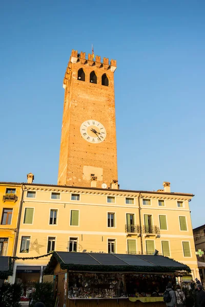 Středověká Věž Bassano Del Grappa Vicenza Itálie — Stock fotografie