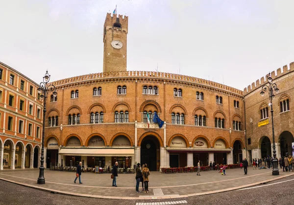 Veduta Piazza Dei Signori Treviso Novembre 2017 Treviso Veneto Italia — Foto Stock