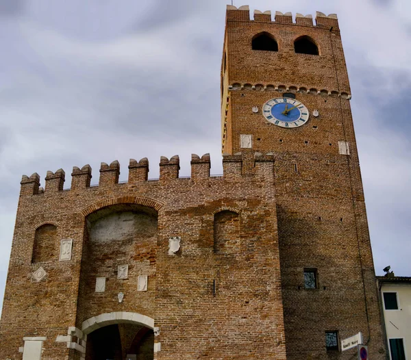 Средневековая Башня Часами Ноале Венеция Италия — стоковое фото