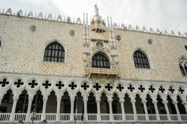 Valinin Venedik 'teki sarayının manzarası. 21 Şubat 2021 Venedik, İtalya