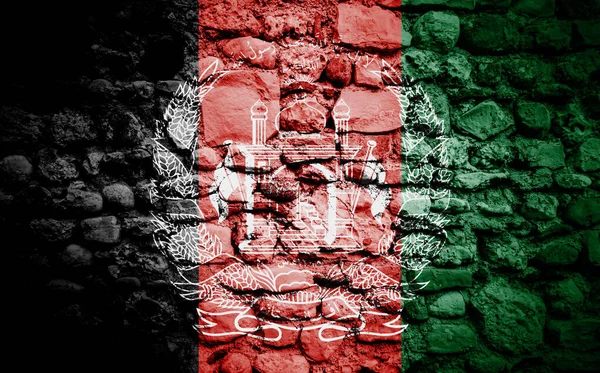 Прапор Афганістану Кам Яній Стіні — стокове фото