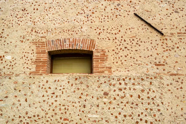 Fondo Con Pared Estilo Rústico Con Ventana —  Fotos de Stock