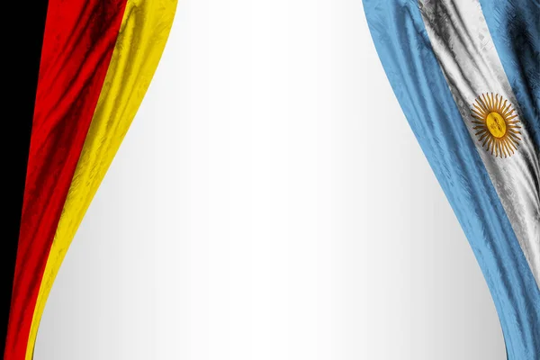 Прапори Німеччини Аргентини Мають Театральний Ефект Ілюстрація — стокове фото