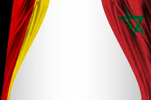 Bandeiras Alemanha Marrocos Com Efeito Teatral Ilustração — Fotografia de Stock