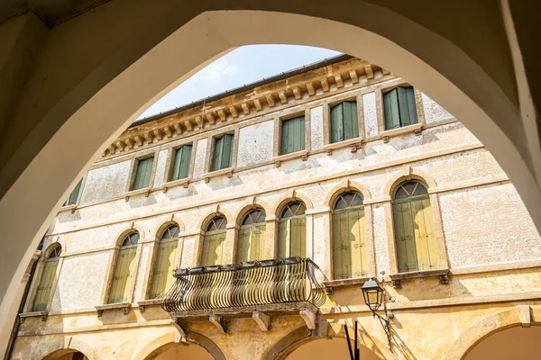 Fassade Eines Alten Palastes Conegliano Treviso Italien — Stockfoto