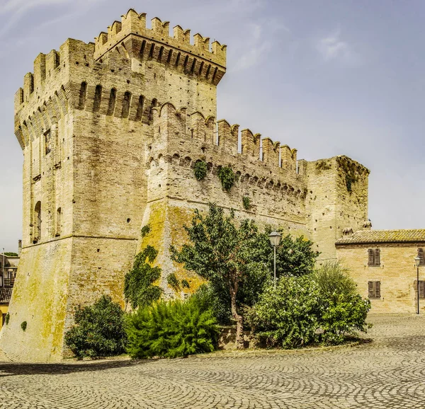 Σχετικά Κάστρο Της Offagna Marche Ιταλία — Φωτογραφία Αρχείου
