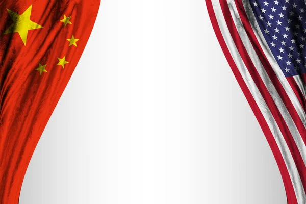 Flags China United States America Theater Effect Illustration — Stock Photo, Image