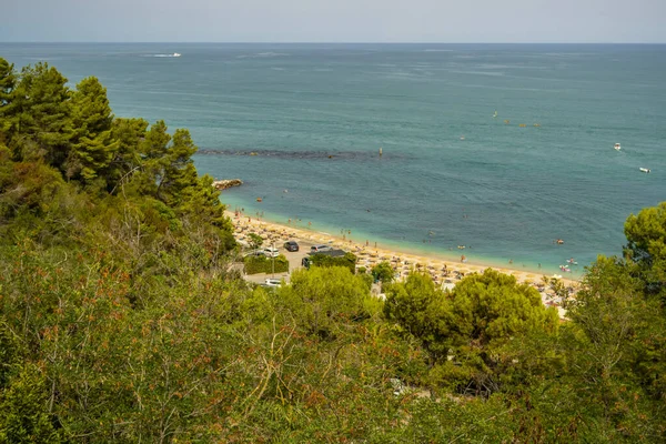 Vista Mar Partir Numana Marche Itália Conero Riviera — Fotografia de Stock