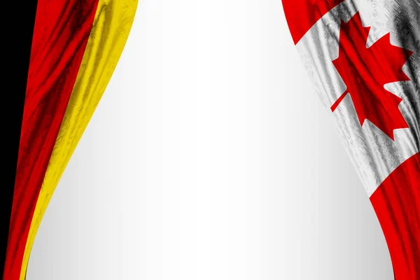 Flaggen Von Deutschland Und Kanada Mit Theatereffekt Illustration — Stockfoto