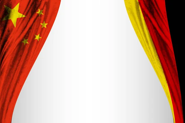 Flaggor Kina Och Tyskland Med Teater Effekt Illustration — Stockfoto