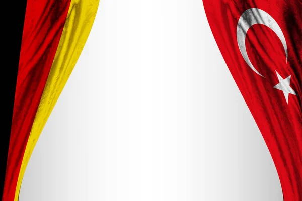 Flags Germany Turkey Theater Effect Illustration — Stock Photo, Image