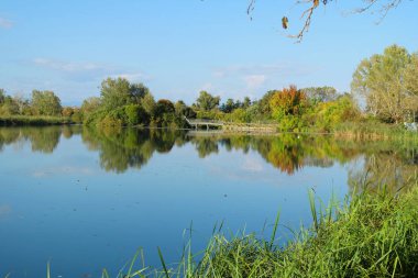 Quinto di Treviso, Veneto, İtalya 'daki değirmen caddesinin manzarası