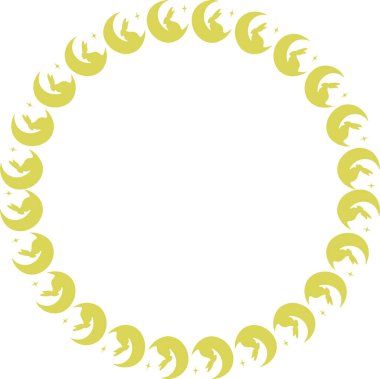 Bahar Paskalya tavşanları çerçevesi. Paskalya tavşanı siluetleri. Mesajın için boş yer var. Bebek partisi tasarımı