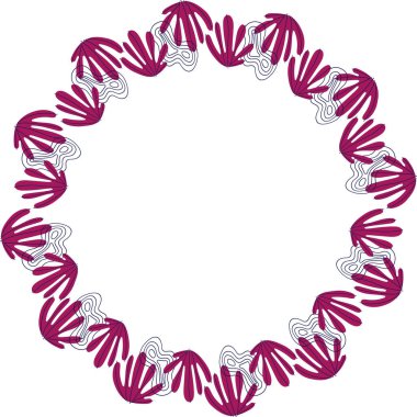 Metin için vektör çerçevesi. Hippiler için Modern Sanat Grafikleri. Renkli stil geometrik boş çerçeve. tasarım, davetiyeler, hediye kartları, el ilanları ve broşürler için öge