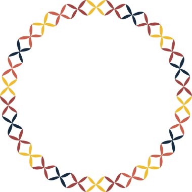 Metin için renkli yuvarlak çerçeve. Modern sanat grafik şablonu. Metnin için alanı olan Geometrik boş çerçeve.