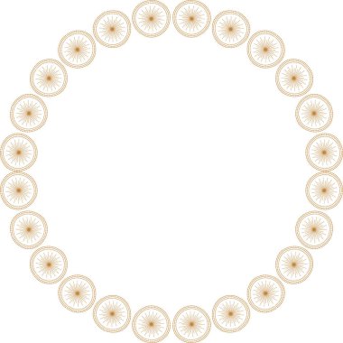 Yuvarlak çerçeveli yıldızlar. Çember vektör çizim grafik tasarımındaki yıldızlar. Metnin için boş alanı olan çerçeve. Bebek partisi tasarımı