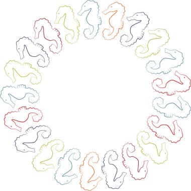 Yuvarlak yıldız çerçevesi. Güneş patlaması yıldızı. Metnin için boş alan şablonu. Tebrik kartı, afiş, sosyal medya için tasarım