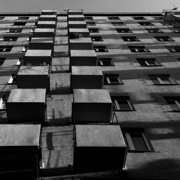 a fragment of huge flat in Krakow - black and white photo