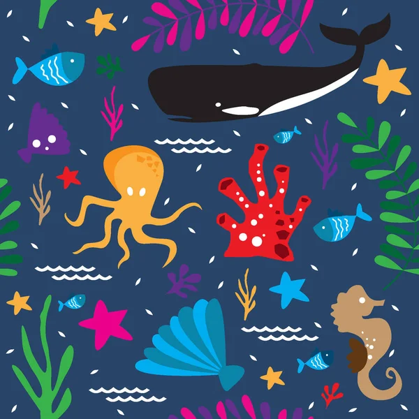 Fauna Unterwasserwelt — Stockvektor
