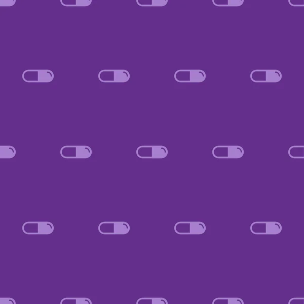 Modèle Sans Couture Deux Capsules Couleur Médecine Avec Fond Violet — Image vectorielle