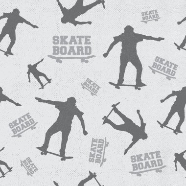  pürüzsüz kalıp kaykay ve metin vektörü