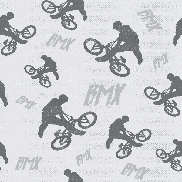  Kusursuz şablon bmx bisiklet siluetleri ve metin vektörü