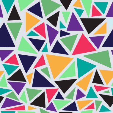  Gri arkaplanlı kusursuz yeşil renk üçgenleri