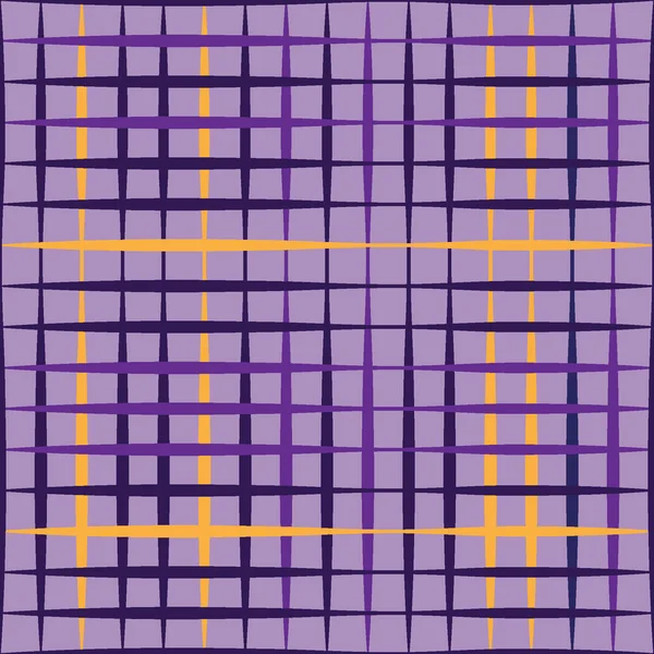 Безшовная Линия Клетчатый Тартан Рисунок Фиолетовом Фоне — стоковый вектор