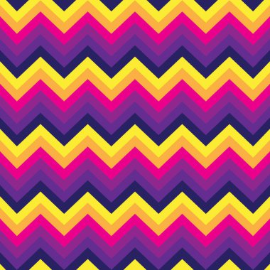 Kusursuz desenli, renkli zigzag süslemesi.