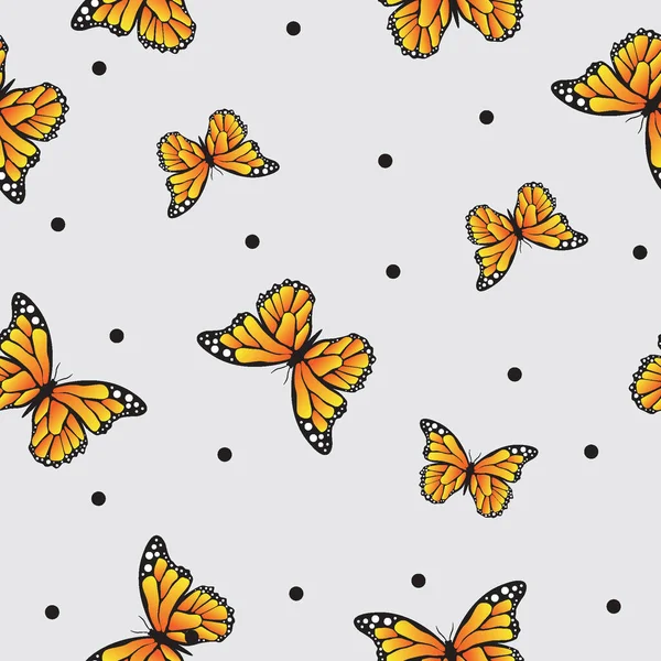 Kusursuz desenli, gri ve siyah daire arka planlı basit kral kelebeği.