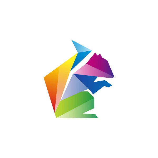 Squirrel Logo Gradient Colorful Style — Wektor stockowy