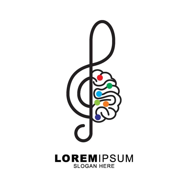  Müzik ikonu ve G majör ve küçük ölçekli beyin logosu terapisi