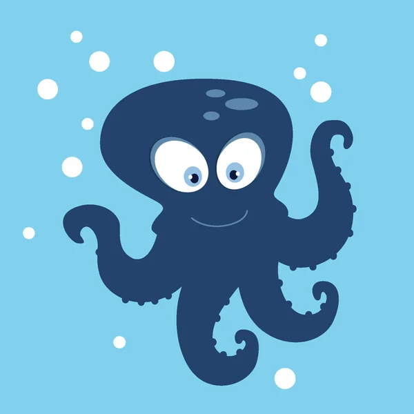 Cute Funny Octopus Logo Tentacles_ Octopus Logo Simple Shape_Good Use — Wektor stockowy