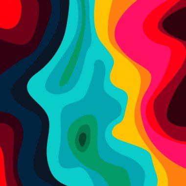  kombinasyon düz renkleri ile soyut arkaplan şekli