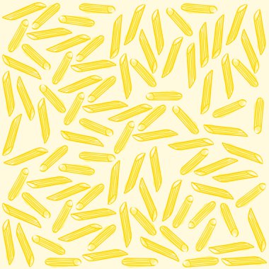 Penne pattern Italian pasta.Vector illustration clipart