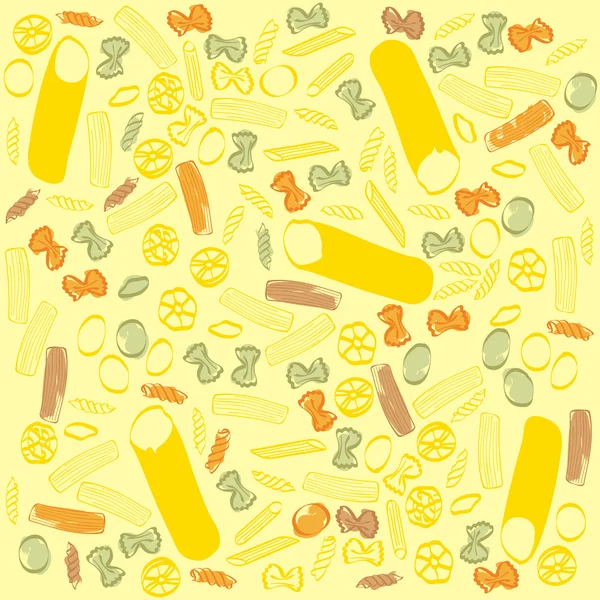 Italian pasta color set seamless pattern Ilustracje Stockowe bez tantiem