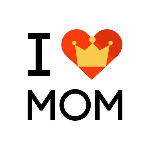 I love mom concept slogan. Vektorillustration — Stockvektor