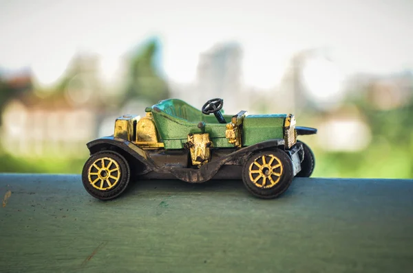 Scale model toy car in nature background — Stock Photo, Image