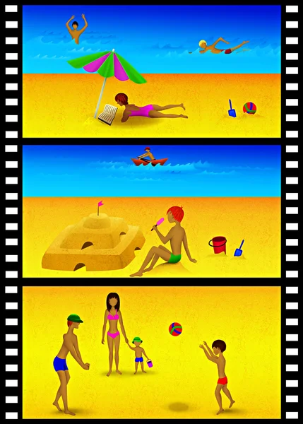 Plaża rekreacja slajdy. — Zdjęcie stockowe